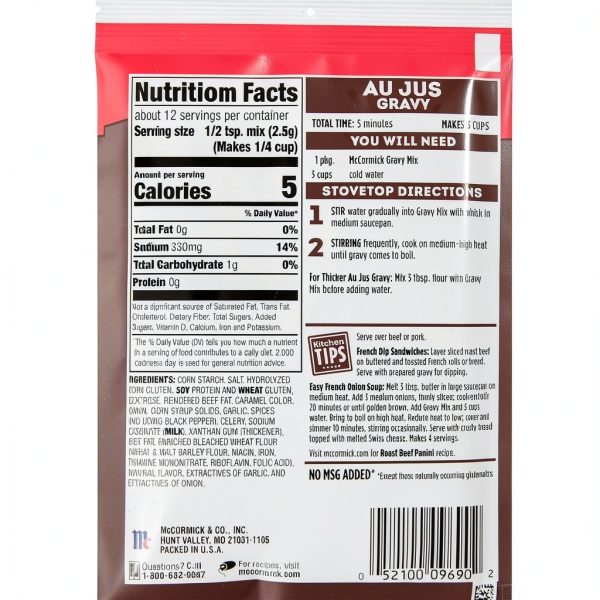 McCormick Au Jus Gravy Seasoning Packets 12 Ounce-1