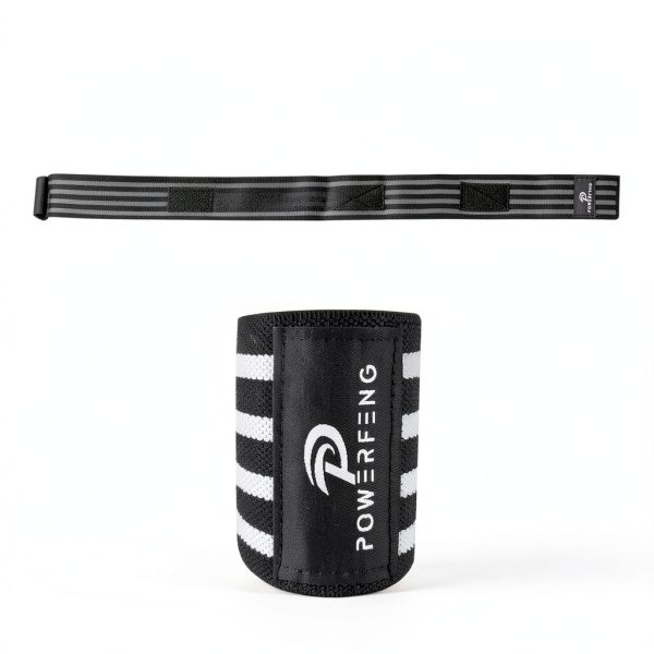 Powerfeng Elbow Wraps for Weightlifting Gray Nylon-1
