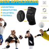 Volleyball Elbow Pads Black Elastic Design Protects From-2