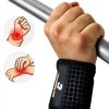 Vinsguir Weightlifting Wrist Wraps Black Polyester-2