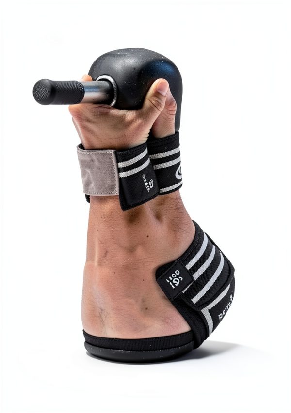 Powerfeng Elbow Wraps for Weightlifting Gray Nylon-4