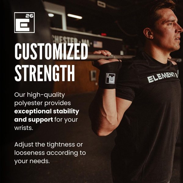 Element 26 Wrist Wraps Black Rubber Support for Athletes-2
