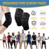 Volleyball Elbow Pads Black Elastic Design Protects From-4
