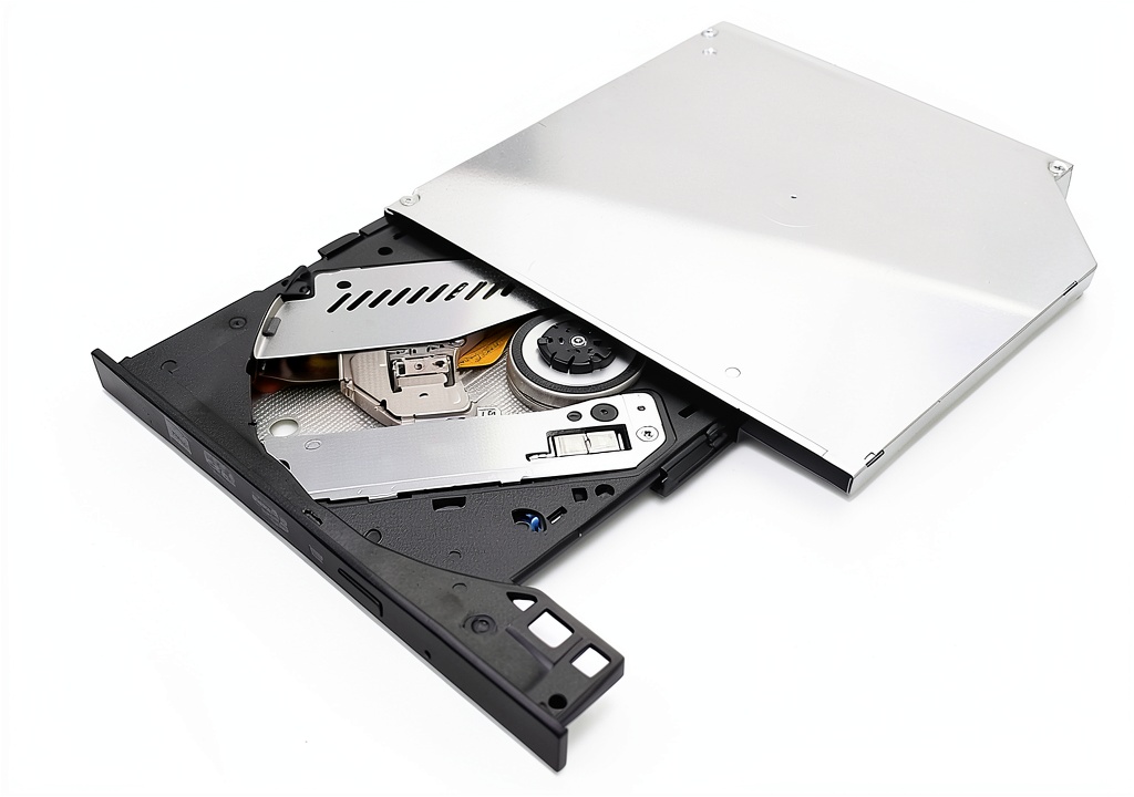 YYLOVETY BU50N internal Blu-ray drive installed in a laptop optical bay