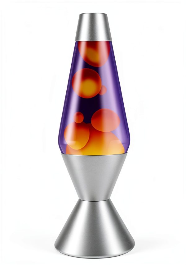 Lava Lamp Original Large 52oz 16.3in Vivid Twilight Orange Wax Purple-0