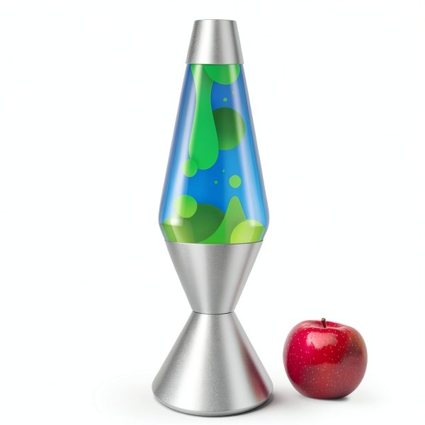 Lava Lamp Emerald Tide 16.3in Liquid Motion Lamp Yellow Wax Green-2