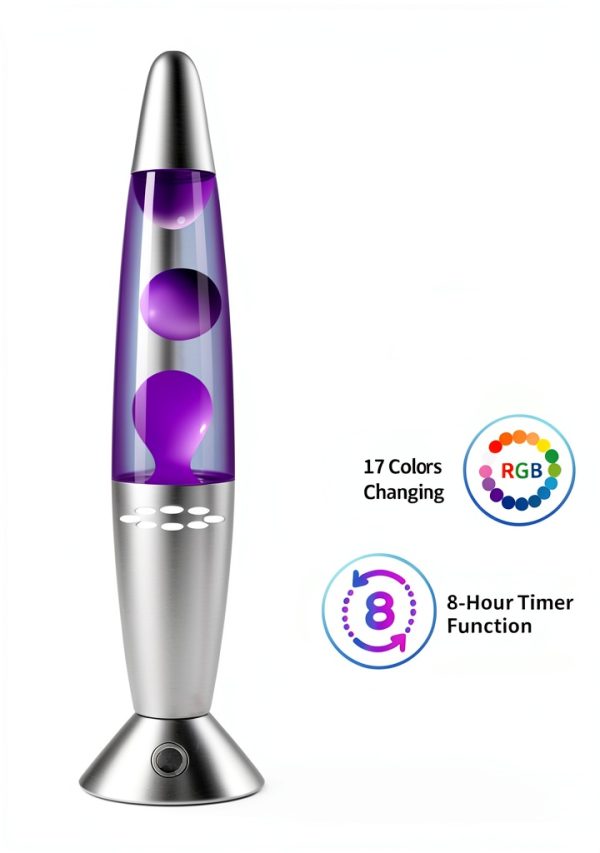 LED Liquid Motion Lamp 17 Colors Changing Remote Biulazyda 13.5 Inch-2