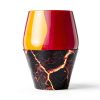 Lava Lamp 14in Volcanic Crags Red Wax & Orange Liquid Motion Lamp-4