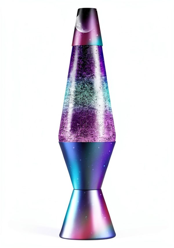 Lava Lamp 14.5" Polar Glimmer Silver Glitter Liquid Motion Lamp-0