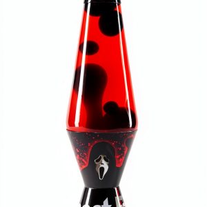 Spencer Gifts Lava Lamp 14.5" Ghost Face Black Wax Red Liquid-0