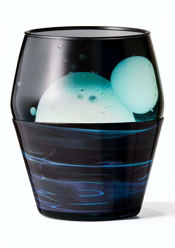Lava Lamp 14.5" Night Swim Liquid Motion Lamp White Wax Blue Liquid-4