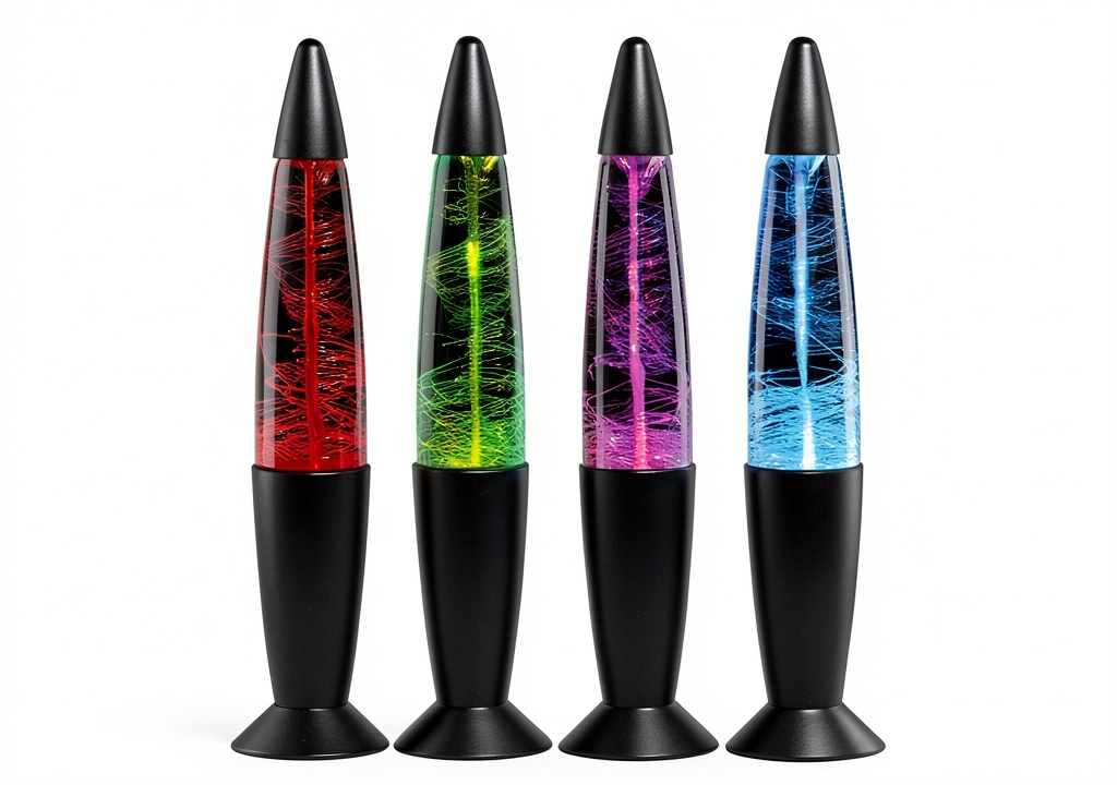 Installing LED Tornado Light Lightahead 7 Color Changing Vortex Lamp 3.4x12.8in on a wooden desk