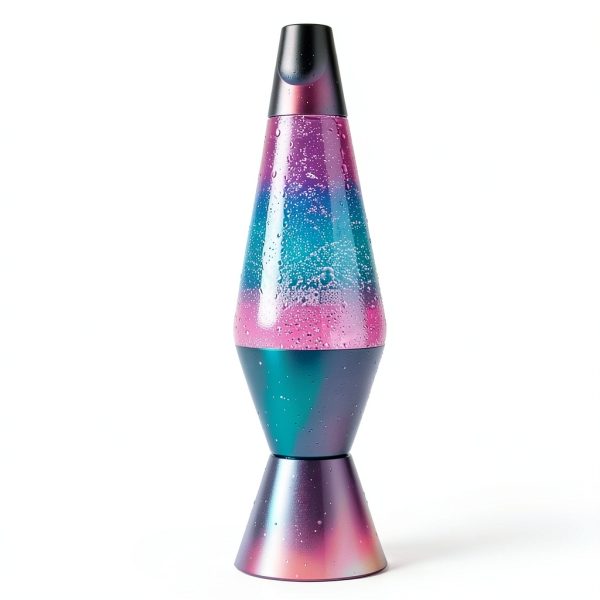 Lava Lamp 14.5" Polar Glimmer Silver Glitter Liquid Motion Lamp-3