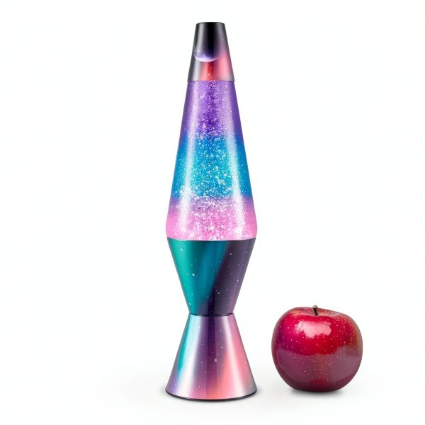 Lava Lamp 14.5" Polar Glimmer Silver Glitter Liquid Motion Lamp-2