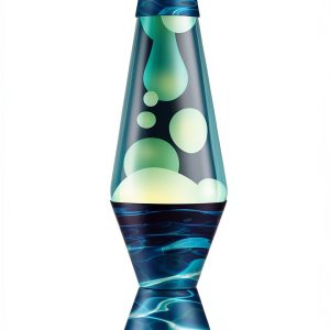 Lava Lamp 14.5" Night Swim Liquid Motion Lamp White Wax Blue Liquid-0