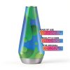 Lava Lamp Emerald Tide 16.3in Liquid Motion Lamp Yellow Wax Green-1