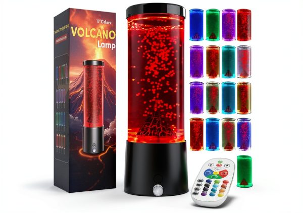 Volcano Lamp 17 Colors Changing with Remote AONESY Model 6609V-0