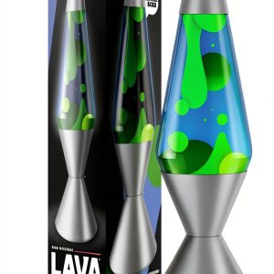 Lava Lamp Emerald Tide 16.3in Liquid Motion Lamp Yellow Wax Green-0