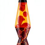 Lava Lamp 14in Volcanic Crags Red Wax & Orange Liquid Motion Lamp-0